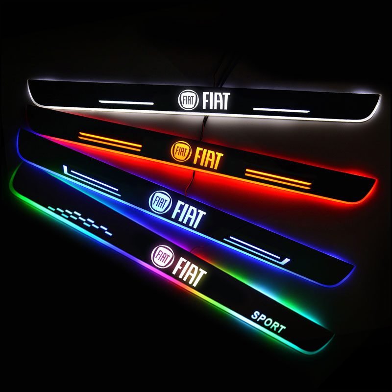 Fiat kompatibler Auto LED Türeinstiegsleisten Mit LOGO 