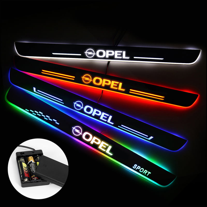 OPEL kompatibles Auto Auto LED Einstiegsleiste StepLight - Angetrieben  durch AA-Batterien 