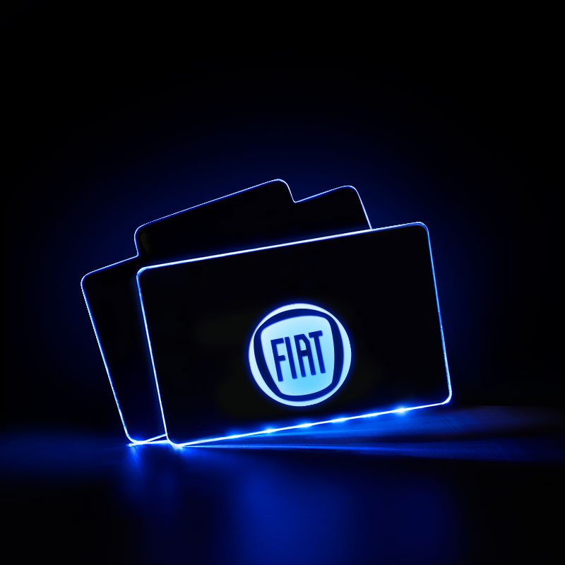 Lichtfarben Mehrere kompatible und Auto Fernbedienung Fußmatten LED Fiat