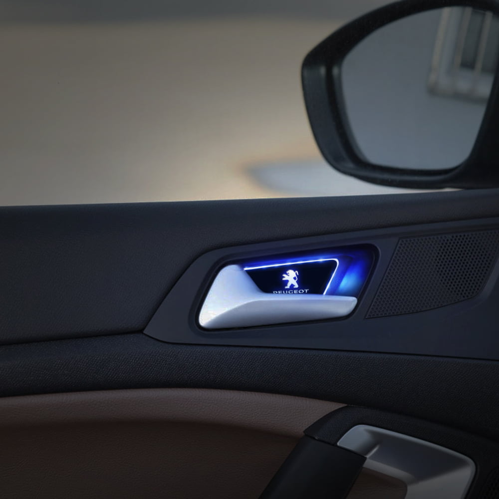 Peugeot kompatibles Beleuchtete Innere Türgriffschale - Maßgefertigte LOGO  