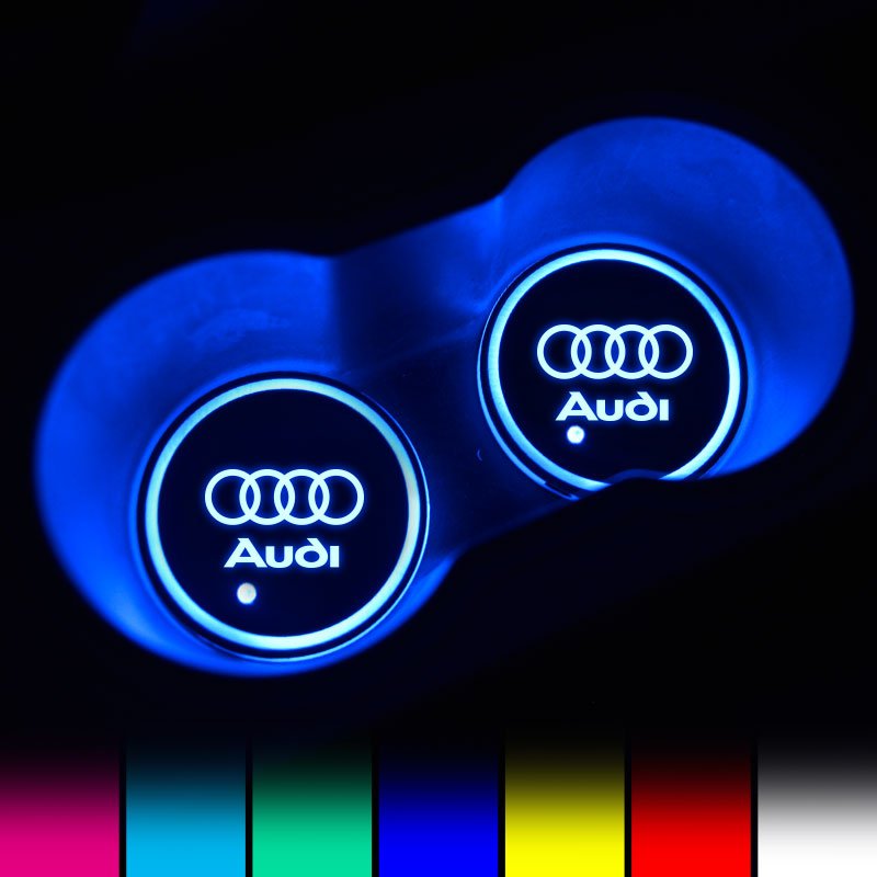 Audi kompatibler LED Getränkehalter Untersetzer Umgebungslicht Licht