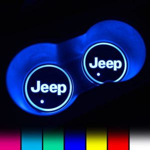 LED-Untersetzer, 2 Stück LED-Auto-Untersetzer LED-Auto-Untersetzer mit 7  Farben Lumineszenzlicht-Cup-Pad, USB-Ladebecher-Matte für Getränke- Untersetzer (Wolf): : Auto & Motorrad