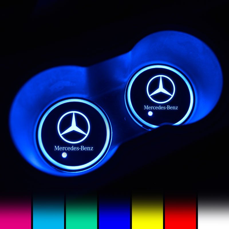 Mercedes-Benz kompatible LED Auto Getränkehalter Matte Umgebungslicht Licht
