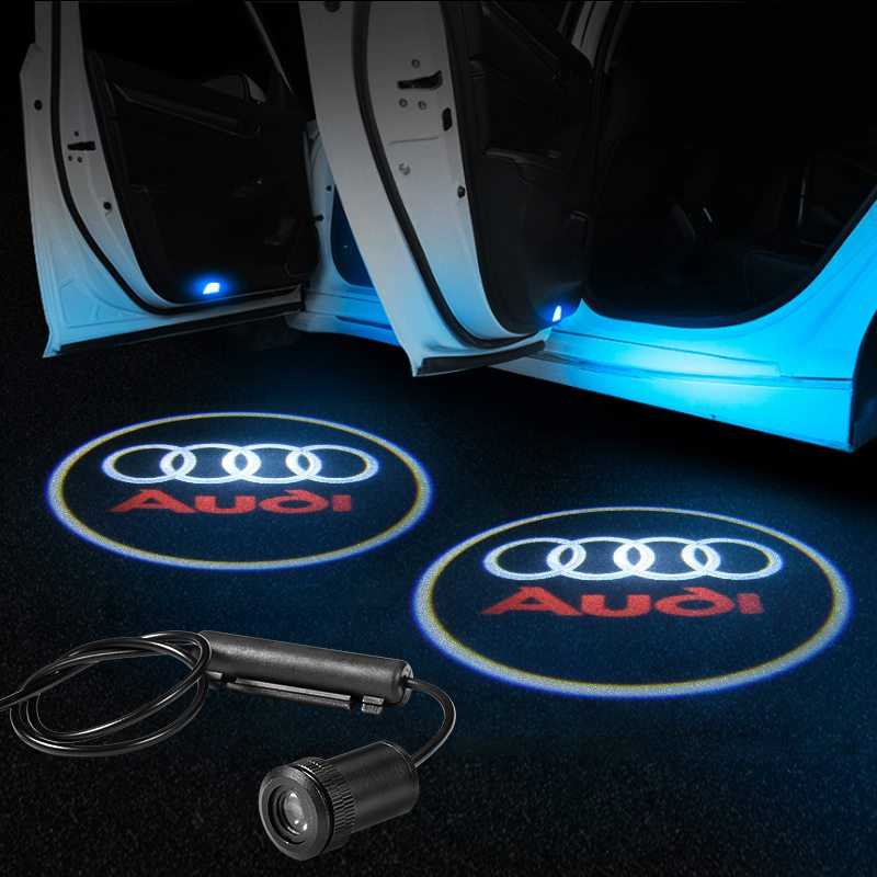 A66 2 Stück Wireless Auto Tür Licht LED Car Willkommen Projector Logo für AUDI