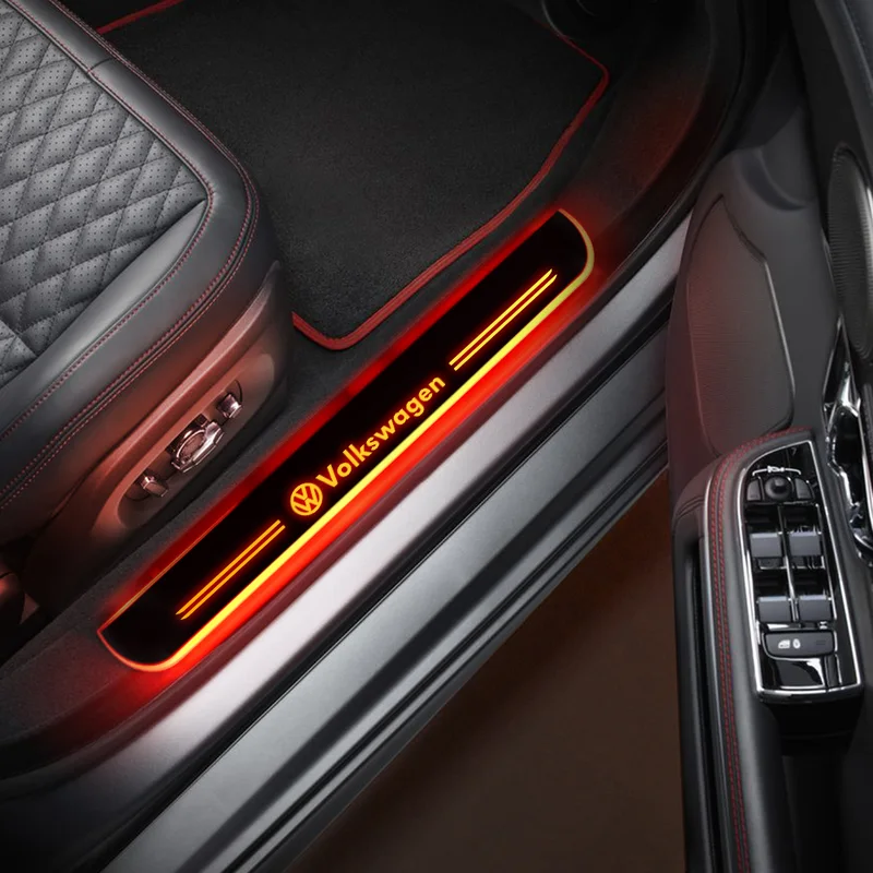 Einstiegsleisten für VW Tiguan 2016-2023 Sport Schwarz Gebürstet LED-L