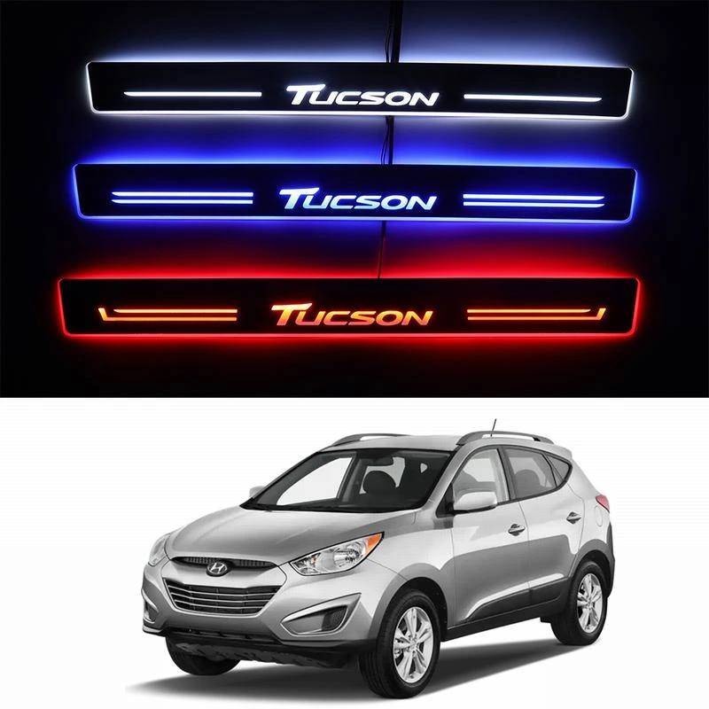 Hyundai Tucson 2005-2023 Beleuchtete Einstiegsleisten Festverdrahtet 