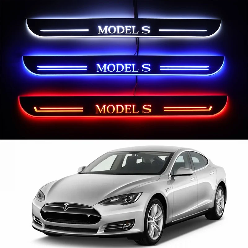 Tesla Model S Beleuchtete Carbon Einstiegsleisten