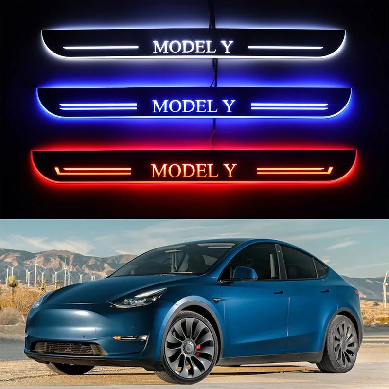 Tesla Model Y 2020-2023 Einstiegsleisten mit Verkabelung 