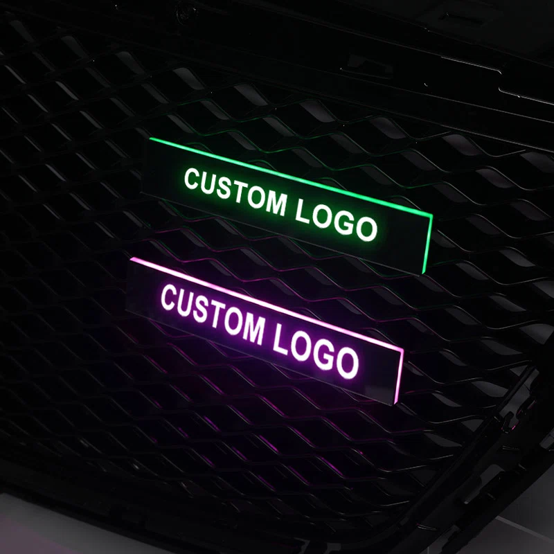 Beleuchtete Custom LOGO Sticker Emblem Aufkleber LED Auto Grill Licht 