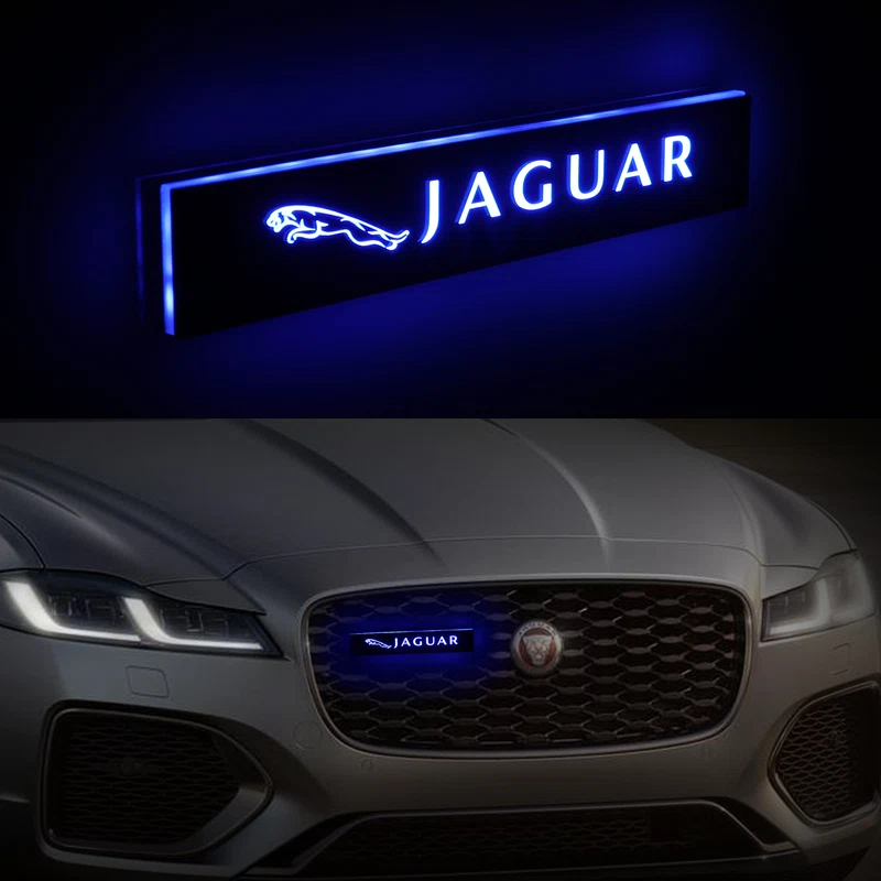 Jaguar Auto LOGO Aufkleber Frontgrill Beleuchtetes Abziehbild Badge 