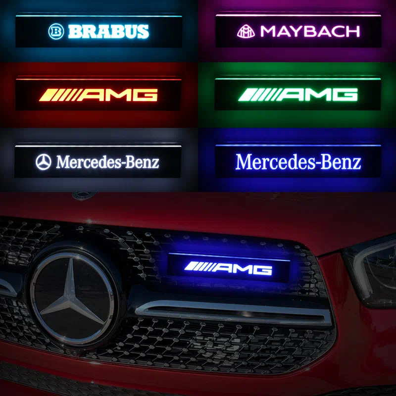 Mercedes Benz LOGO Aufkleber Auto Grill Licht 